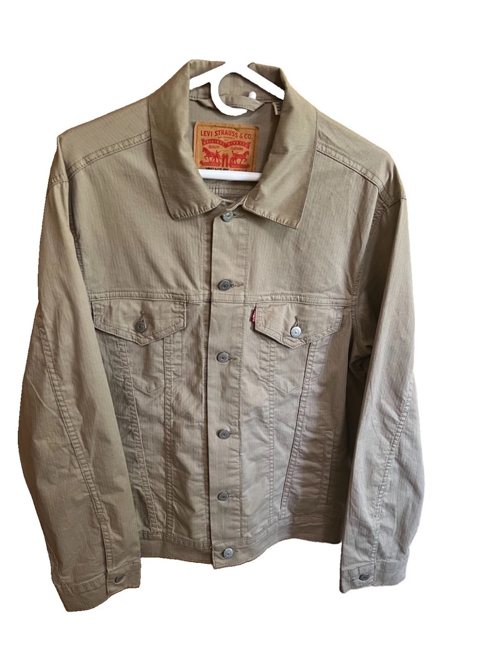 Levi’s 85248-0022 Vintage Fit Trucker Jacket Men’s L Haystack Tan NWOT